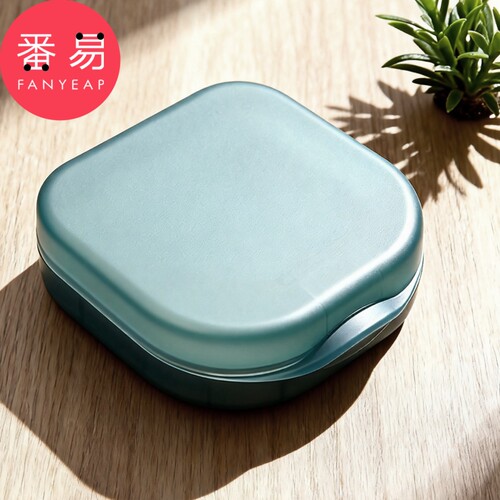 牙套收纳盒A1vn800-随身放假牙储存收纳盒子带镜子多功能收纳