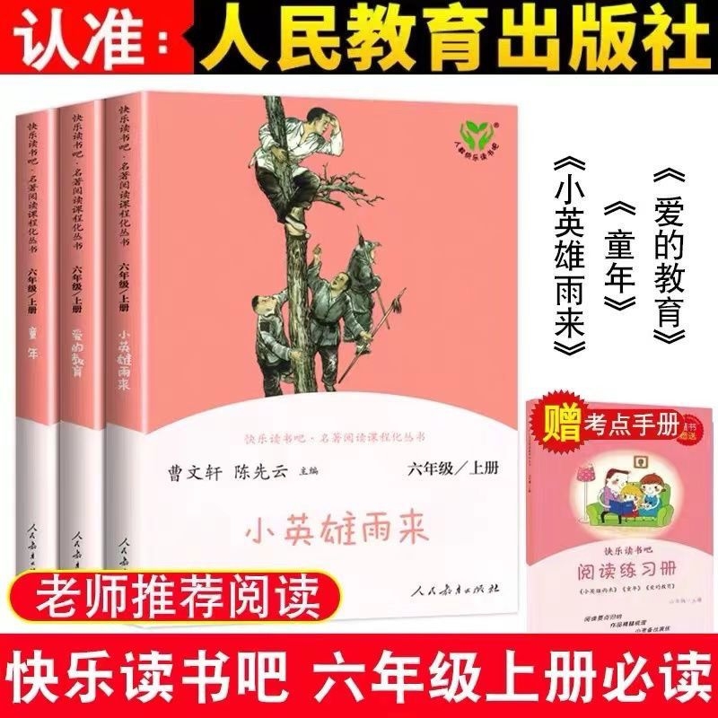 人教版 快乐读书吧六年级上册全3册 下册全6册 人教版爱的教育童