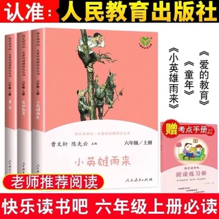 人教版 教育童年小英雄雨来教材阅读丛书儿童文学小学生课外必读书籍故事漂流鲁滨逊人民 快乐读书吧六年级上册全3册下册全6册爱