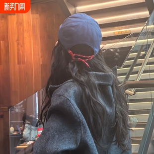 2025爆款 显脸小抽绳磨毛棒球帽子软顶鸭舌帽粉色蓝色黑色白色灰色