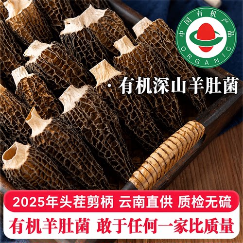 干货羊肚菌特产级云南新鲜羊肚菌特级野生蘑菇菌菇汤料包头茬剪柄