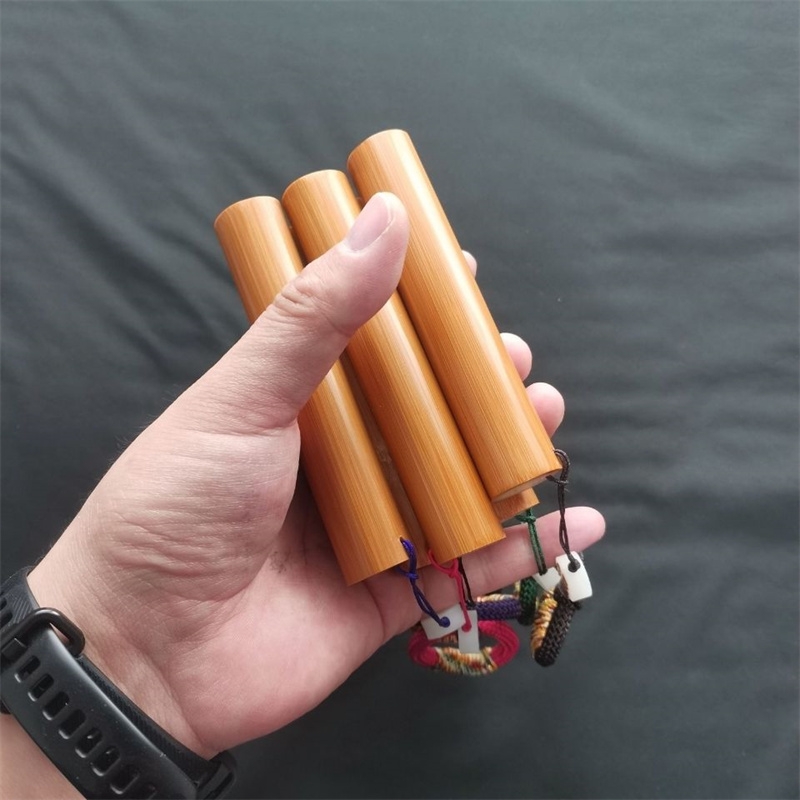 文玩实心竹玉竹把件手把件男士