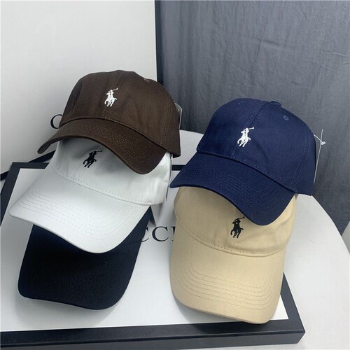 棒球帽帽子女鸭舌帽情侣春百搭运动男软顶马标韩版显脸小帽檐弯檐