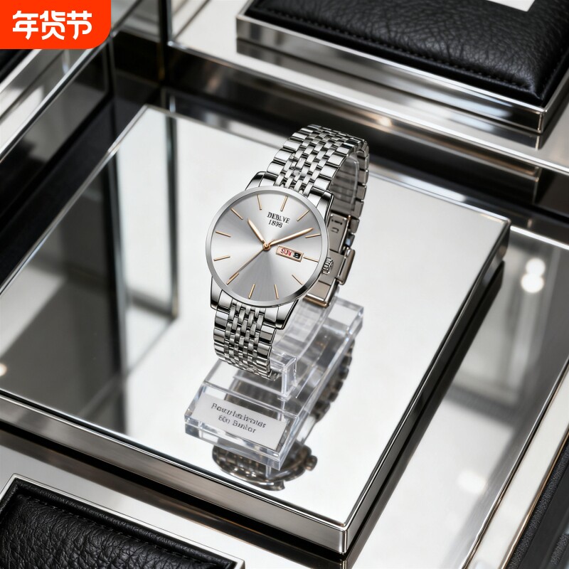 手表瑞士名表正品全自动机械风石英表商务高级感夜光防水时尚钢带