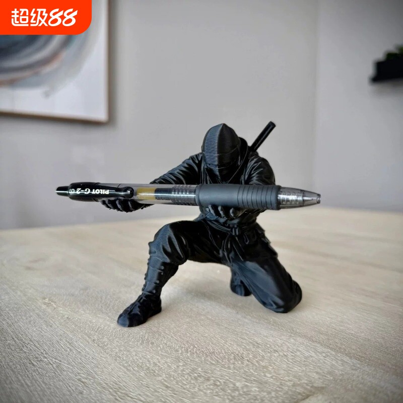忍者打印摆件3d打印手办笔架文具收纳笔筒个性创意桌搭装饰图片