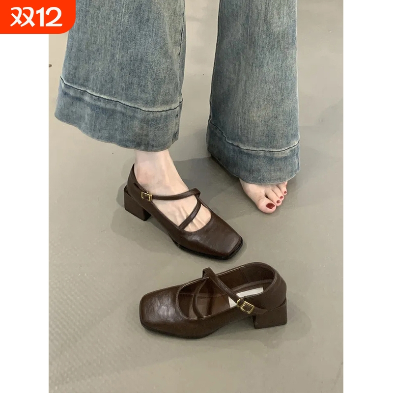 高跟粗跟浅口单鞋女|320人收藏