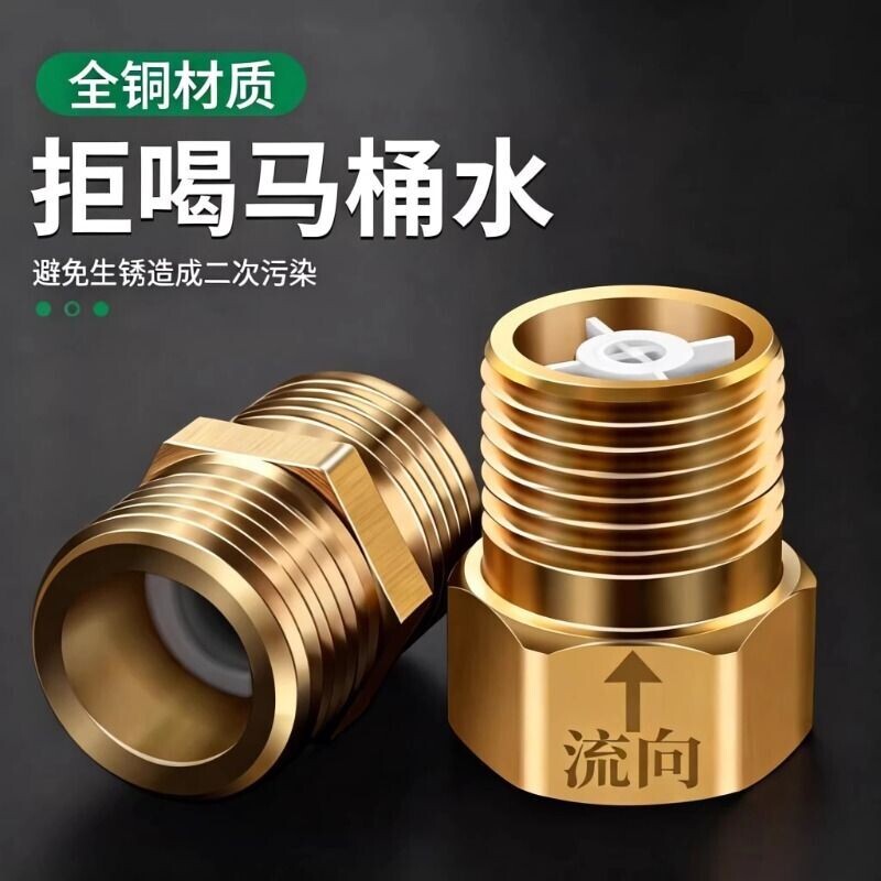 铜芯单向止回阀防反水倒流图片