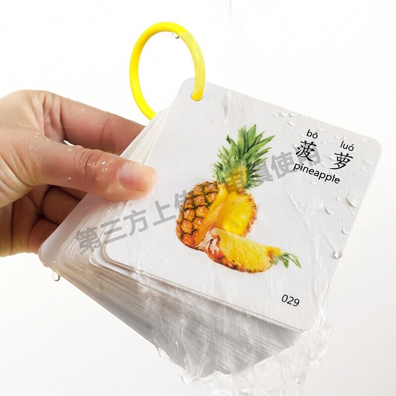 早教卡片启蒙幼儿园宝宝认知卡儿童动物识图可水洗撕不烂益智玩具