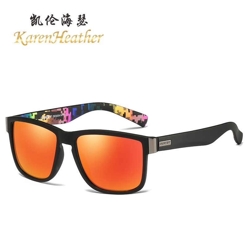 男士运动偏光太阳镜 欧美骑行墨镜 复古太眼镜