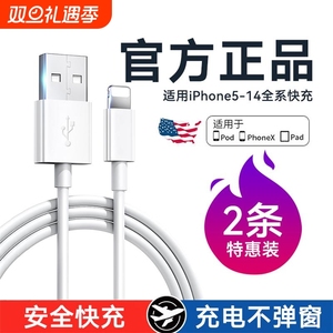 快冲冲适用于苹果14iPhone11快充数据线6s手机充电线8plus加长2米7P器12pro闪充13短ipad冲电xr平板xsmax车载