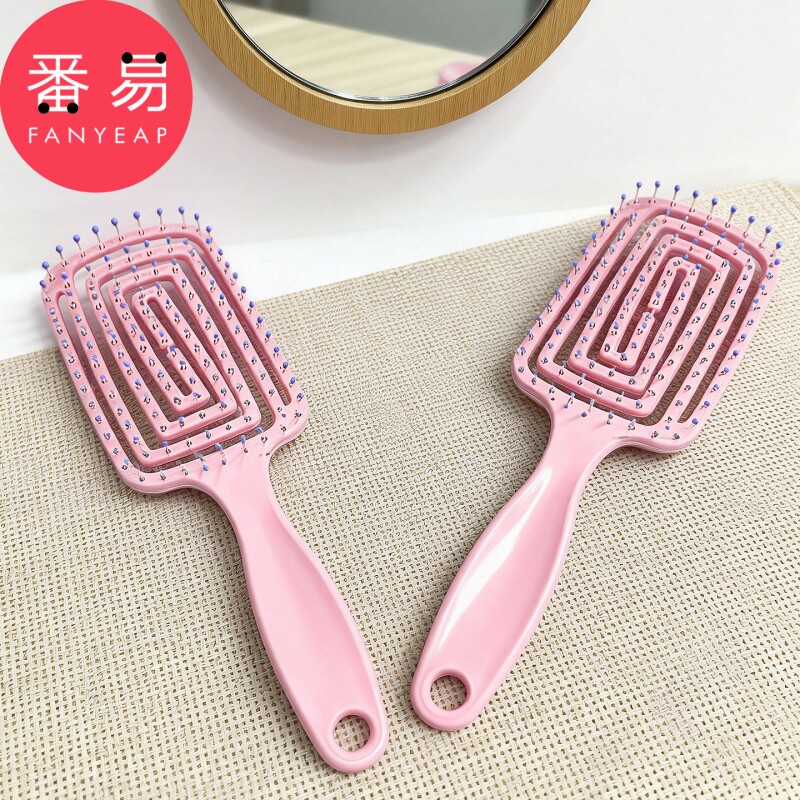 排骨梳C1vl001-美发梳子女士造型梳排骨梳家用梳头大弯梳子梳