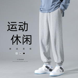 A232-K805-P30-控49青少年灰色卫裤男士春秋季ins高街潮牌大码图片