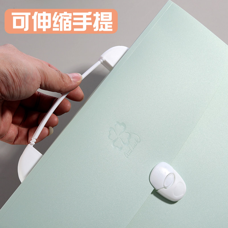 A4 파일 폴더 시험지 보관 가방 아코디언 가방 시험지 클립 다층 종이 정리 유물 학생 분류 파일 가방