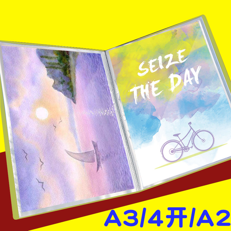 4-오픈 폴더 그림책 저장 책 A3 어린이 그림 폴더 아트 컬렉션 A2 컬렉션 폴더 4K 마무리 컬렉션 책