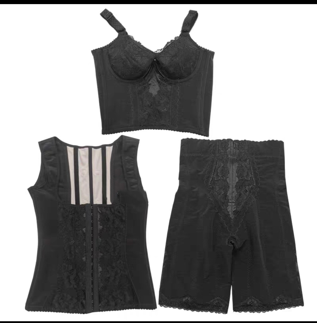 长青纤缇三件套身材管理器提臀收腹磨具美体塑身拉链裤高腰体雕