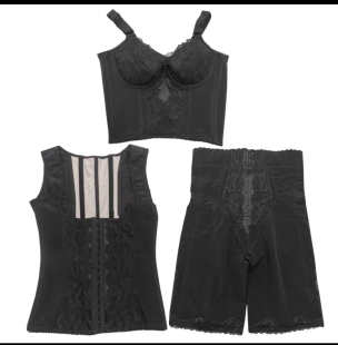 长青纤缇三件套身材管理器提臀收腹磨具美体塑身拉链裤 高腰体雕