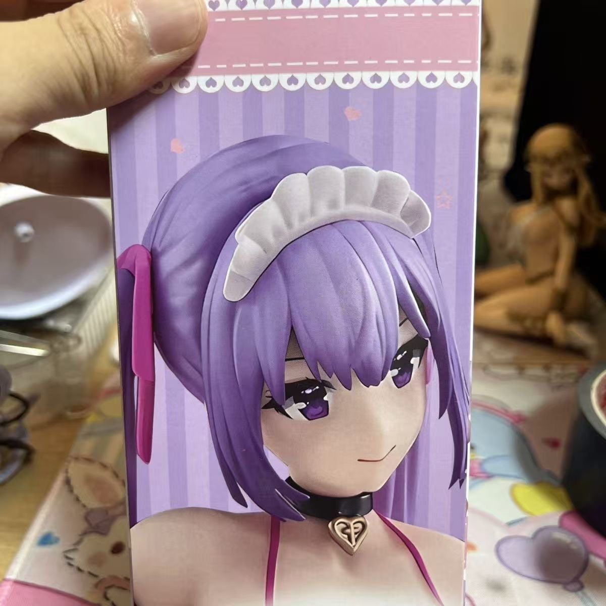 国产女仆梅璐提美少女长马尾手办桌面泡面压摆件机箱显卡模型礼物