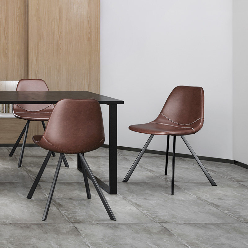 和顿进口油蜡牛皮真皮餐椅休闲椅家用靠背轻奢华座椅餐厅桌椅子