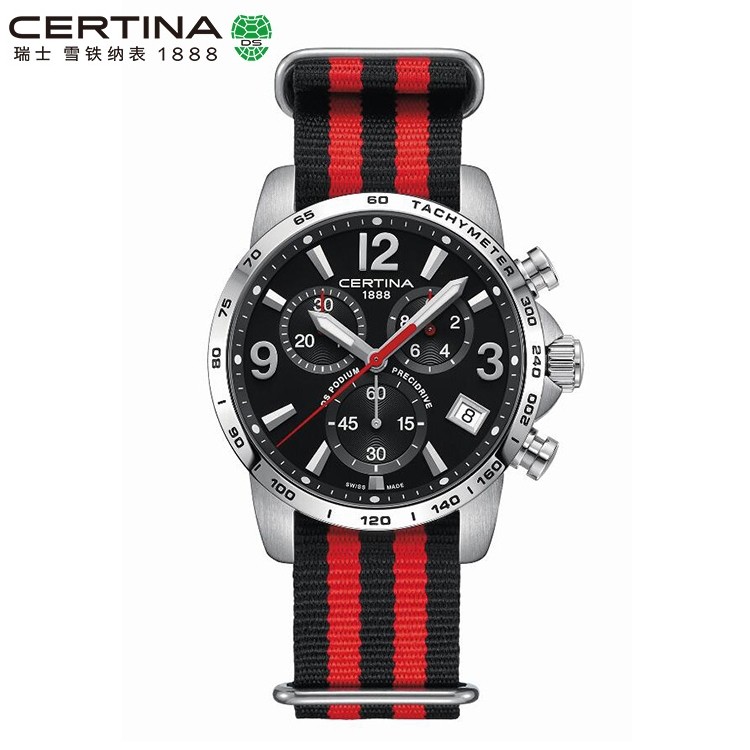 Certina雪铁纳DS Podium系列石英手表瑞士进口男女计时中性手表