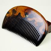 网红檀木梳天然檀木加厚加固紫光檀榫卯结构沙漠铁木梳送礼女朋友