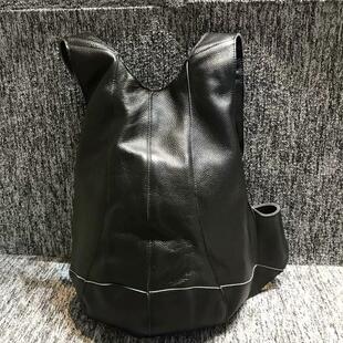 出口真皮双肩背包韩版个性街男女通用百搭双肩背包头层软牛皮背包