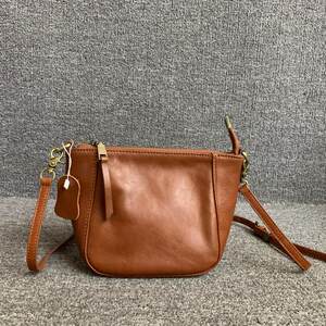 梦嘉丽头层牛皮单肩小包化妆包