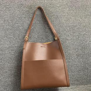 女手提腋下牛皮简约水桶托特 个性 商场撤柜货真皮女包韩版 百搭时尚