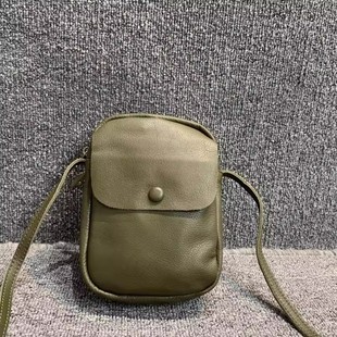 捡漏必入！！正价200+真皮头层软牛皮女单肩斜跨简约实用小手机包