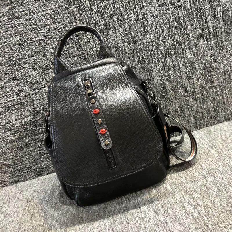 真皮背包韩版百搭时尚简约头层牛皮男女通用单肩双肩背包轻便包