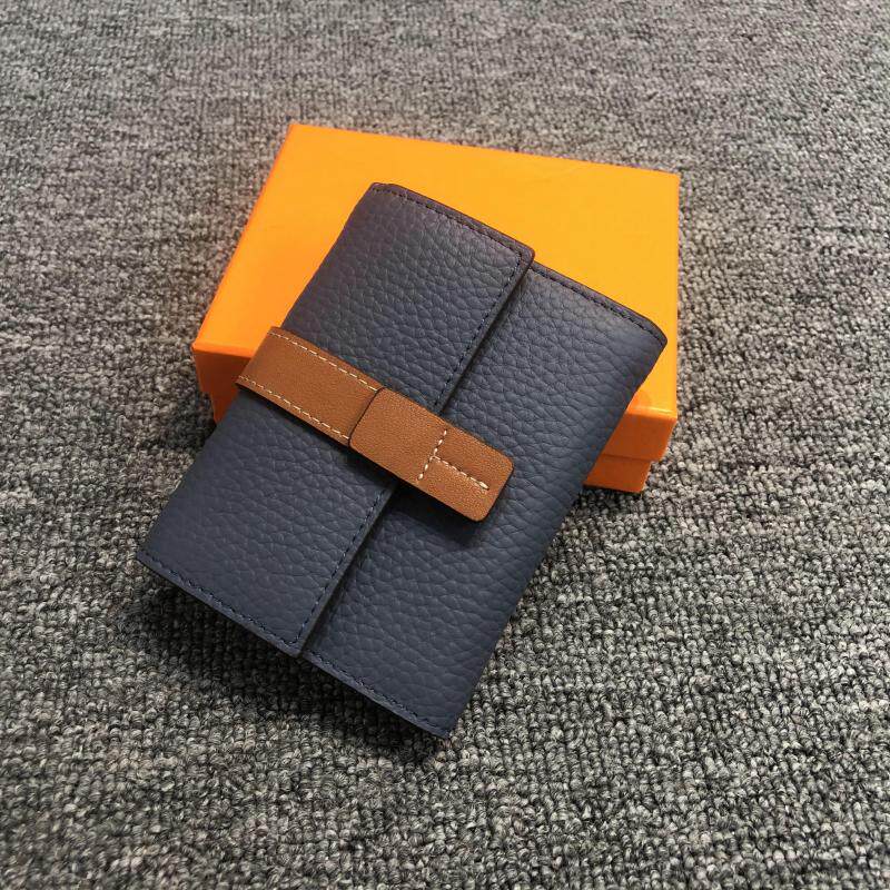 钱包女款尾货处理真皮钱包韩版百搭头层牛皮女撞色短款手拿零钱包