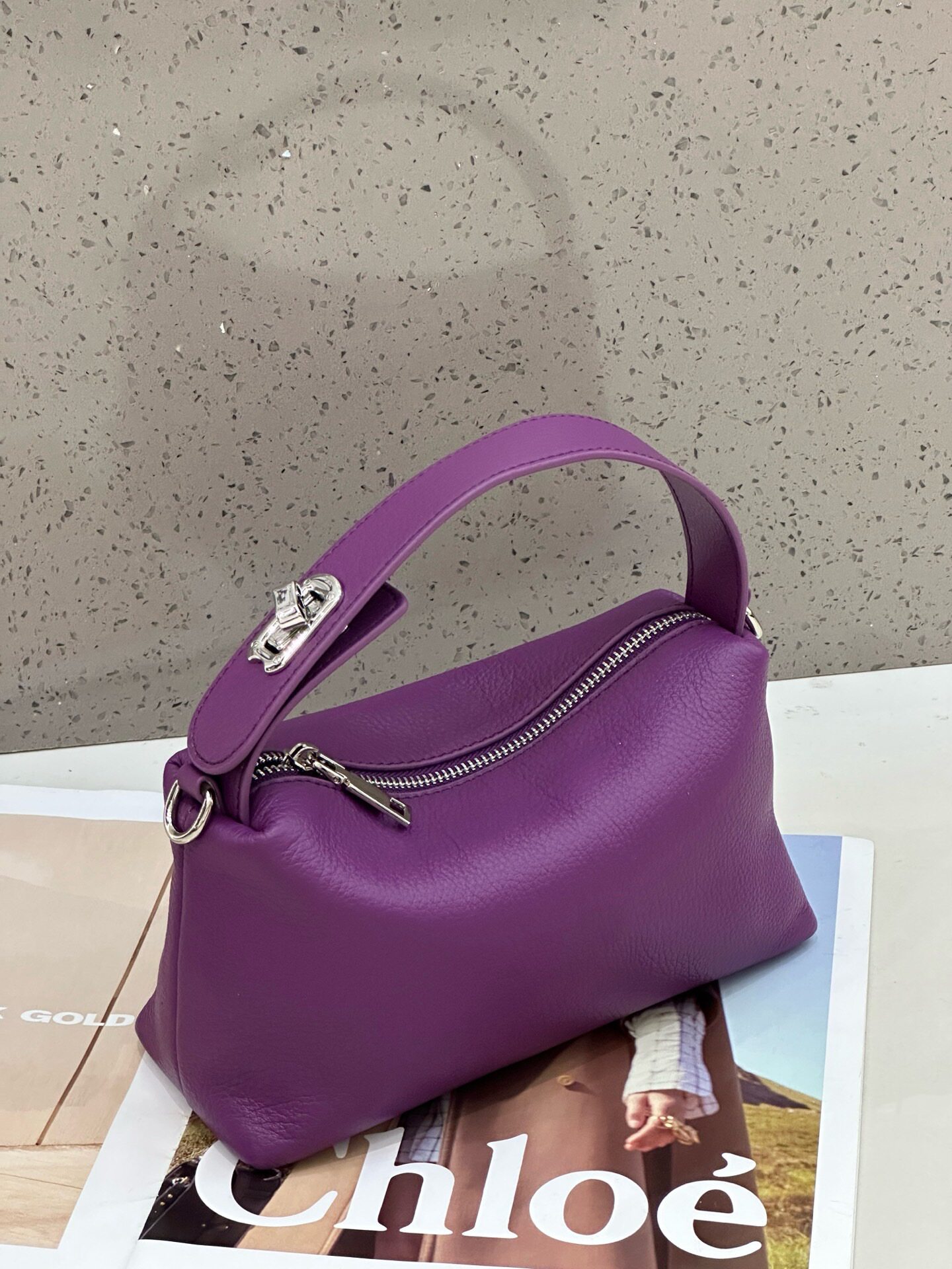 小众新品女包~~韩版百搭真皮头层牛皮女手提单肩简约潮小饺子包女