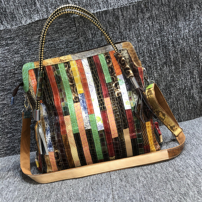 梦嘉丽头层牛皮大容量包