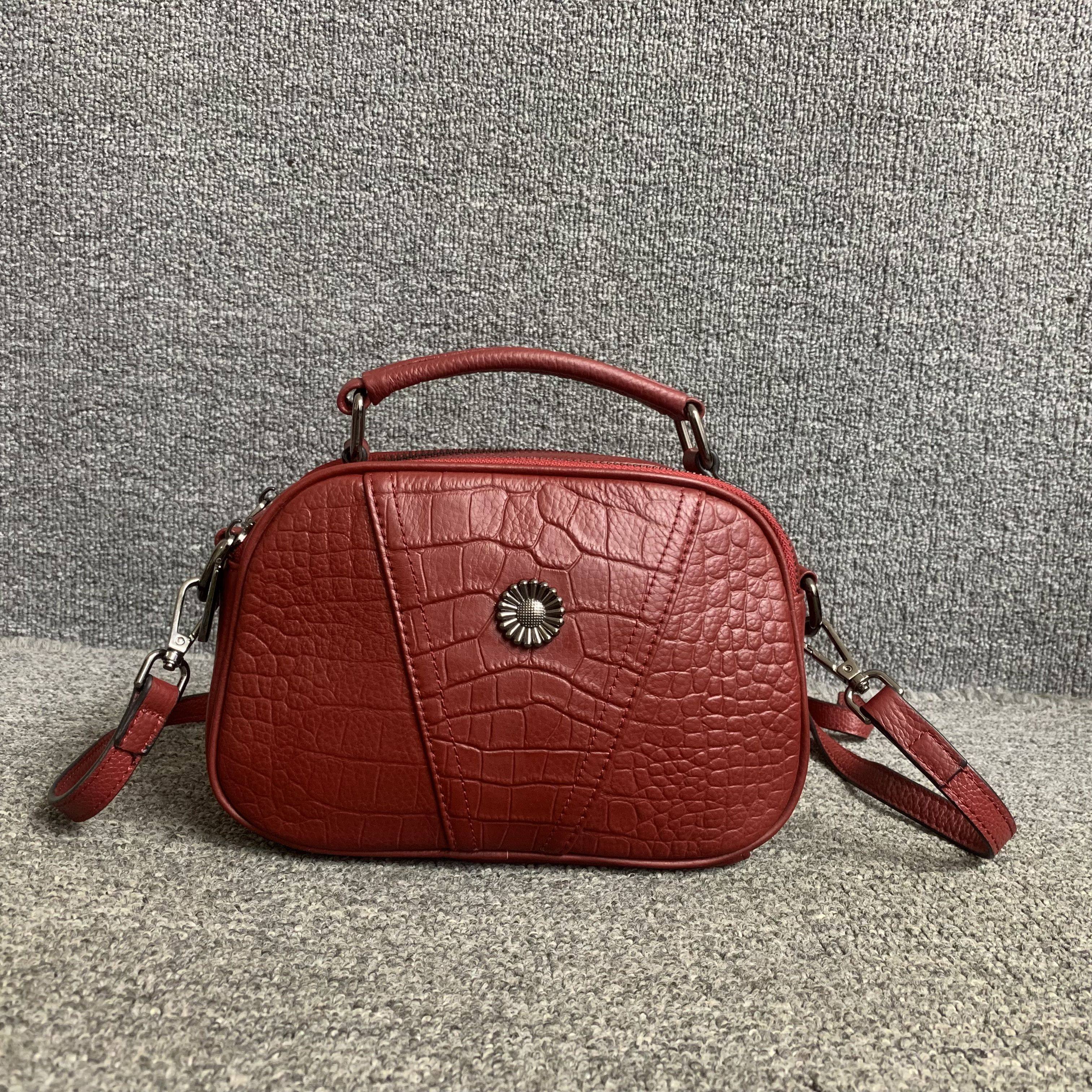 商场撤柜货真皮女包韩版百搭时尚头层牛皮女手提单肩定型实用圆包,箱包皮具/热销女包/男包,通用款女包,淘宝优惠券,粉丝福利购,淘宝优惠卷