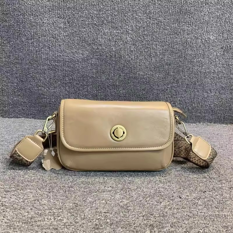 头层牛皮单肩斜跨潮小包