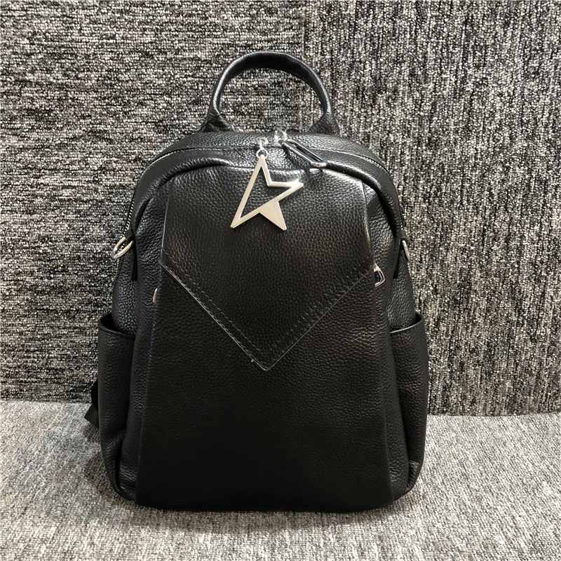 背包软牛皮真皮背包韩版简约百搭头层软牛皮男女通用双肩包轻便