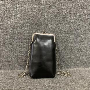 小众新品真皮小包~~韩版百搭时尚头层牛皮链条单肩斜跨潮小手机包