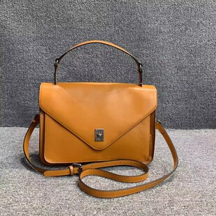 巨亏处理价复古真皮女包头层植鞣牛皮女手提单肩邮差包简约韩版