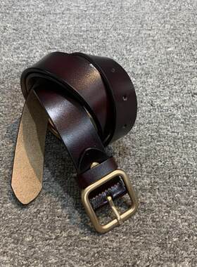 梦嘉丽牛皮针扣小腰带女针扣