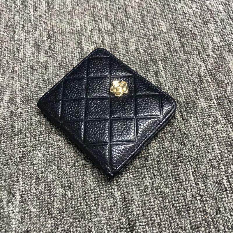时尚女款真皮短款钱包头层牛皮