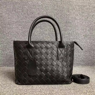 小众新品真皮女包韩版百搭复古编织头层牛皮手提单肩简约小托特包