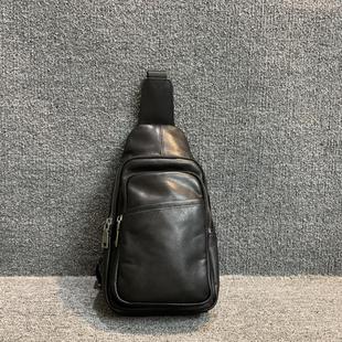 胸包软牛皮新品真皮胸包韩版百搭头层牛皮男女通用单肩简约胸包