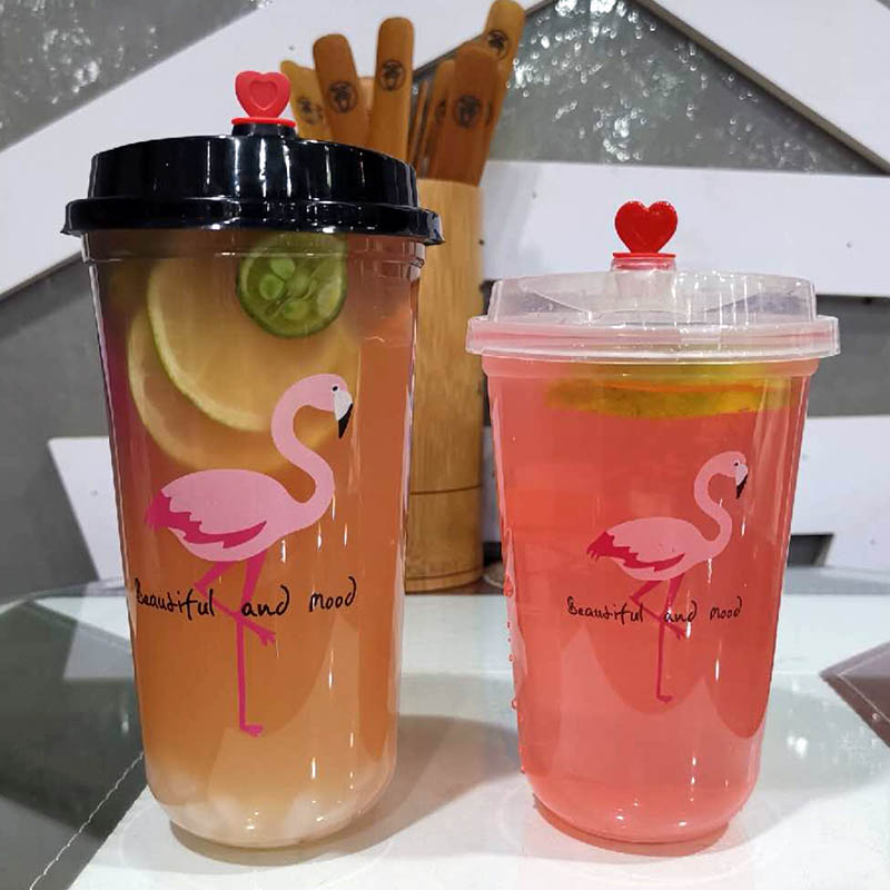 一次性外卖奶茶店塑料杯子