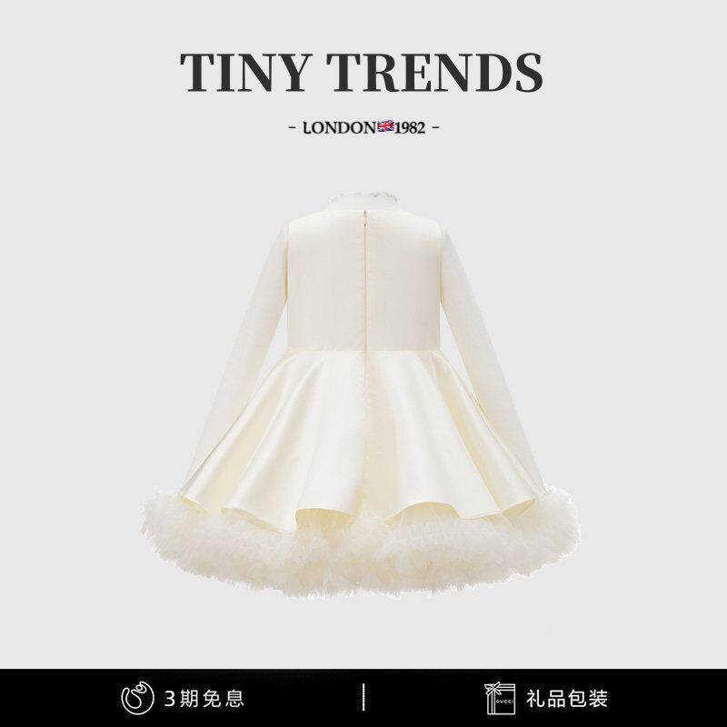风女童连衣裙冬新款重工YDW儿童芭蕾法式秋礼服小女孩蓬蓬生日公