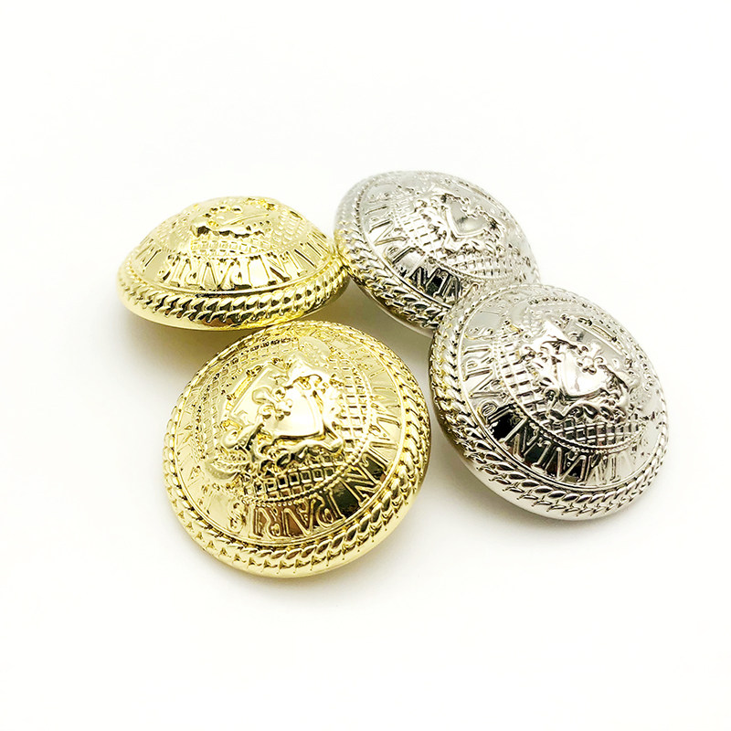 巴尔曼金属大衣扣子圆形男女西装扣外套衣服装饰纽扣袖扣金色百搭