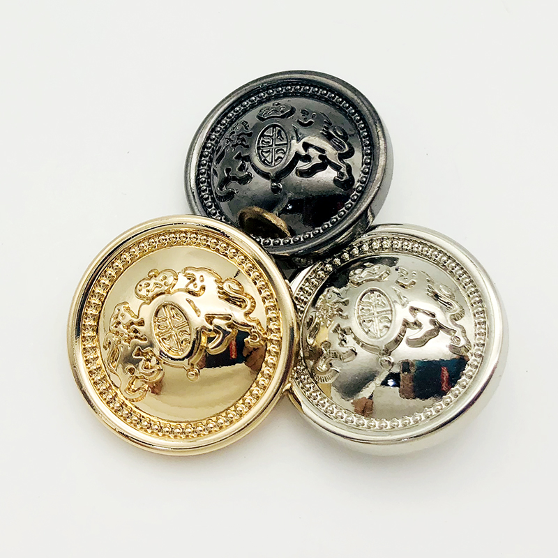 高档金色男女毛呢外套大衣纽扣