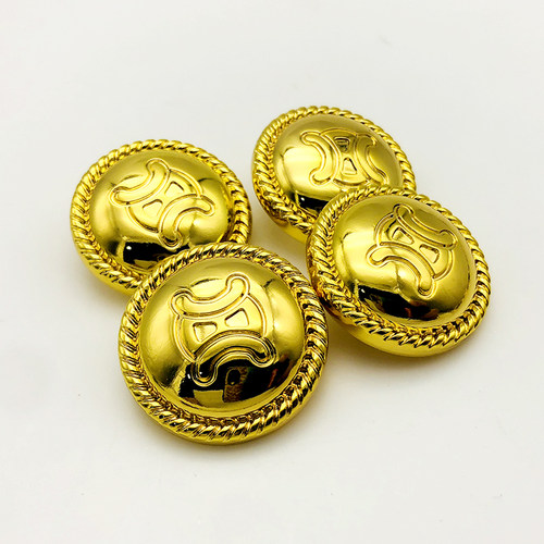 高端女装大衣扣子黄金色百搭纽扣