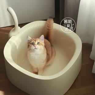 慕斯愛上法派 貓砂盆半封閉貓廁所大空間 meoof覓凹開放式