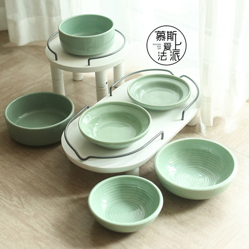 日本Aukatz陶瓷富硒多喝水碗