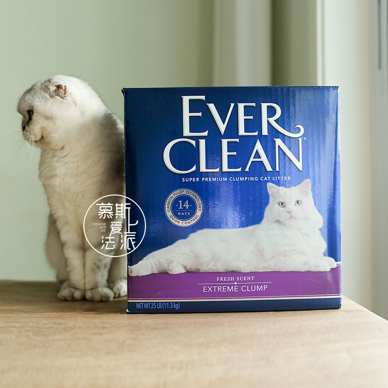慕斯爱上法派 Ever Clean铂钻绿标蓝标红标活性炭膨润土猫砂8.5kg
