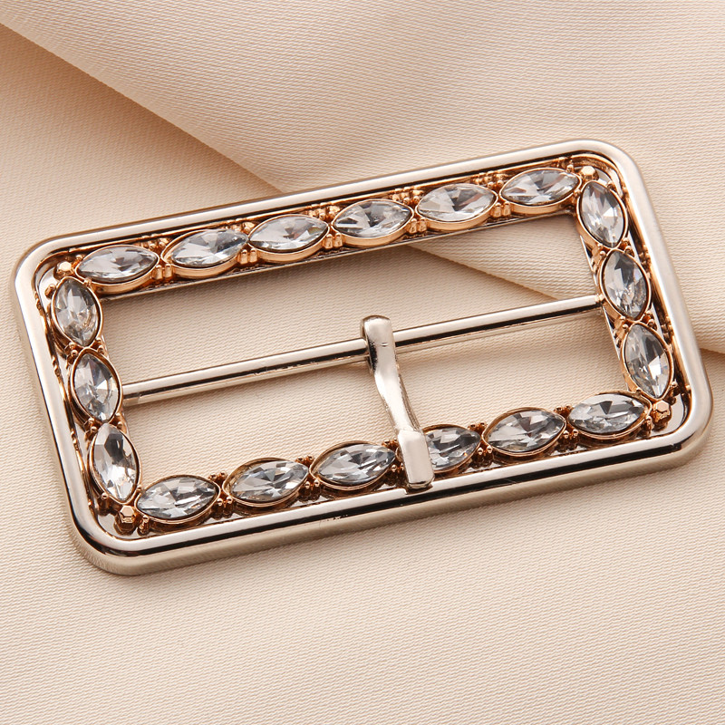 金属镶水晶钻腰带扣风衣大衣松紧调节扣时尚装饰日字扣箱包五金扣